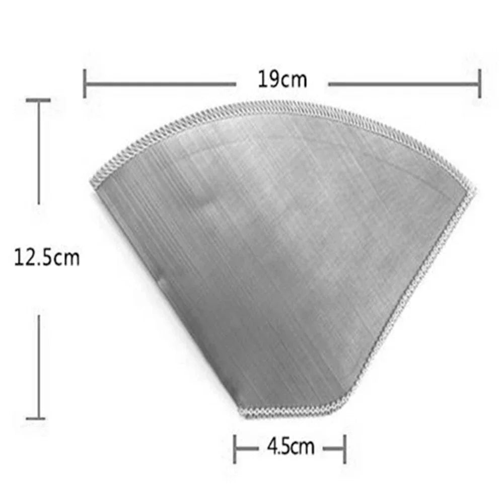 1-10PCS Reusable Pour Over Coffee Filter Mesh Stainless Steel Paperless Coffee Filter Easy Clean Cone Filter Coffee Drip Filter