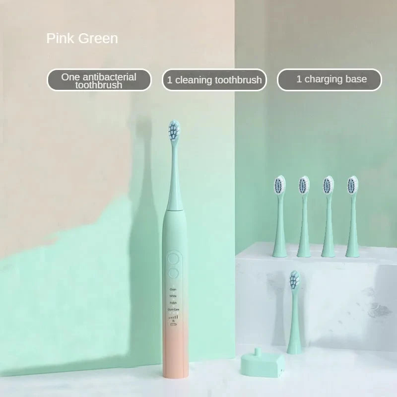 IPX7 2H Wireless Charging Toothbrush with Travel Case Dupont Soft Bristles Sonic Electric Holder Teeth Whitening 12 Modes Brush