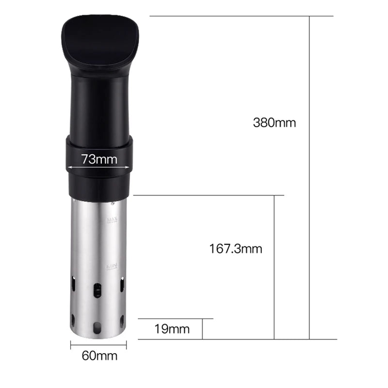 1100W Sous Vide Cooker LCD Touch Digital Display Immersion APP Control Circulator Accurate Cooking Vacuum Smart Slow Cooker