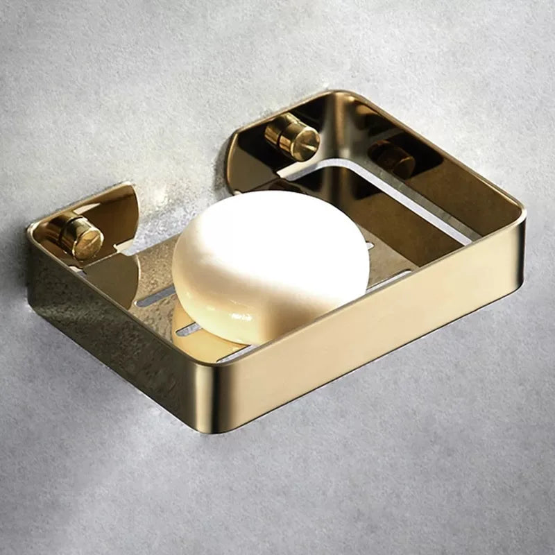 304 Stainless Steel Soap Dish Box Modern Bathroom Accessories Kitchen Wall Mounted Soap Holder Soap Box Soap Dish Soap Case