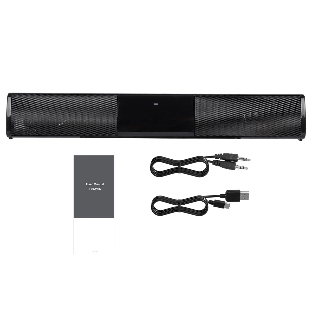 Sound Bar for TV, PC Soundbar Speaker with Bluetooth 5.0 2000mAH Battery, 10 Watt Gaming Soundbar Compatible AUX/FM/TWS/SD Card
