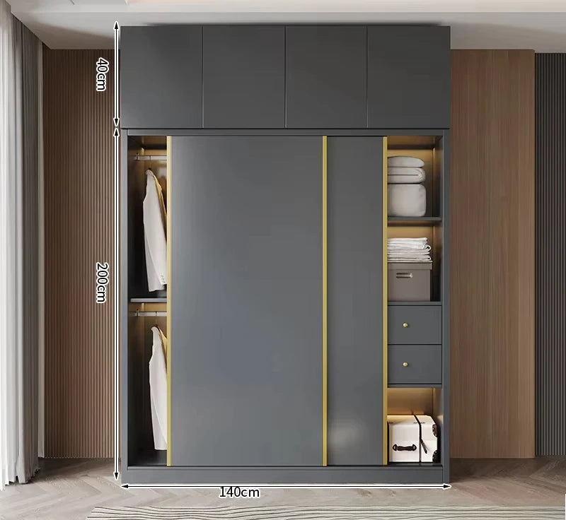 Clothes Girls Wardrobe Storage Gold Black Modern Display Wardrobe European Multifunction Vitrinas Cristal Expositoras Furniture