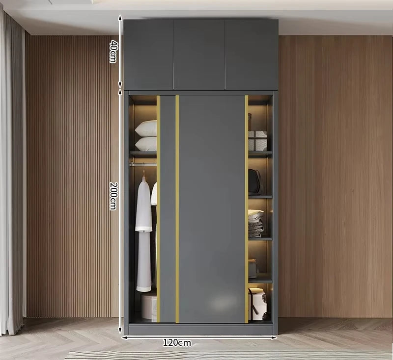 Clothes Girls Wardrobe Storage Gold Black Modern Display Wardrobe European Multifunction Vitrinas Cristal Expositoras Furniture