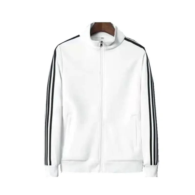 Men's Long Sleeve Running Suit Set Stand Collar Morning Run Versatile Slim Fit Sportswear Two Piece Popular Cross-Border