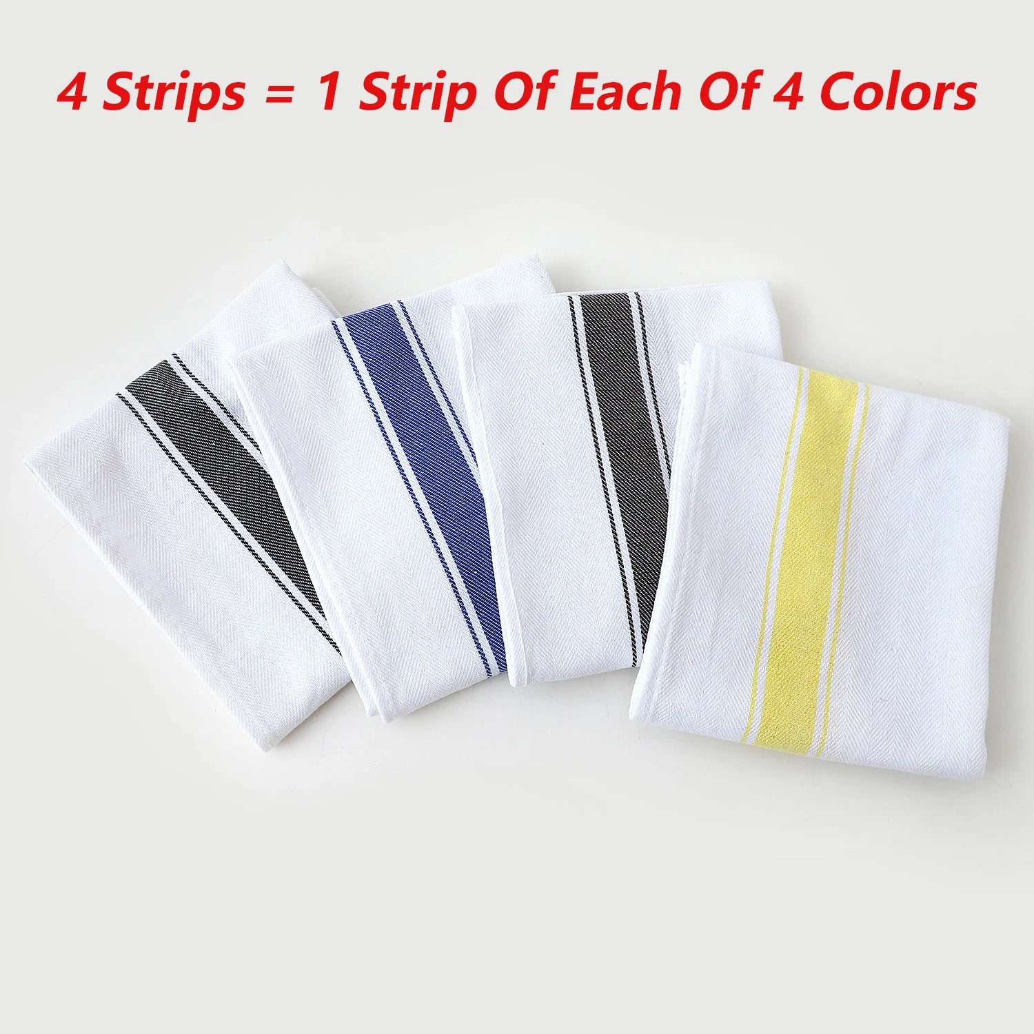 Herringbone Striped Dish Towels Highly Absorbent Kitchen Towels Reusable Bar Restaurant Cleaning Cloth Napkins Oversized 19X28In