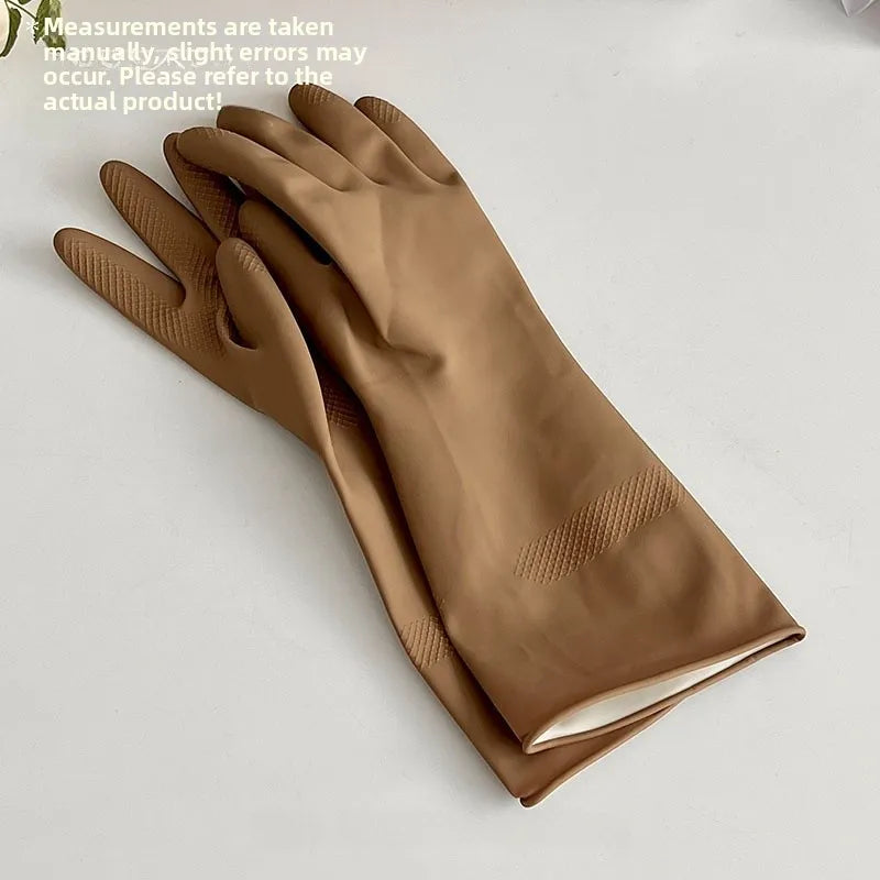 Korean Sle Thiened Anti-Slip Diwaing Gloves Kitchen Cleaning Waterproof Special Latex Gloves for Home Cleaning Tools