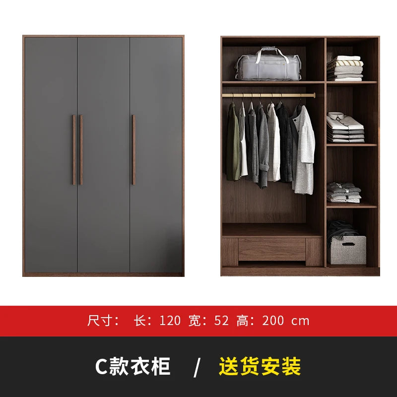 Black Modern Handles Wardrobes Design Eco Doorable Organizer Closet Wardrobe Bedroom Storage Clothes Armario Bedroom Furniture