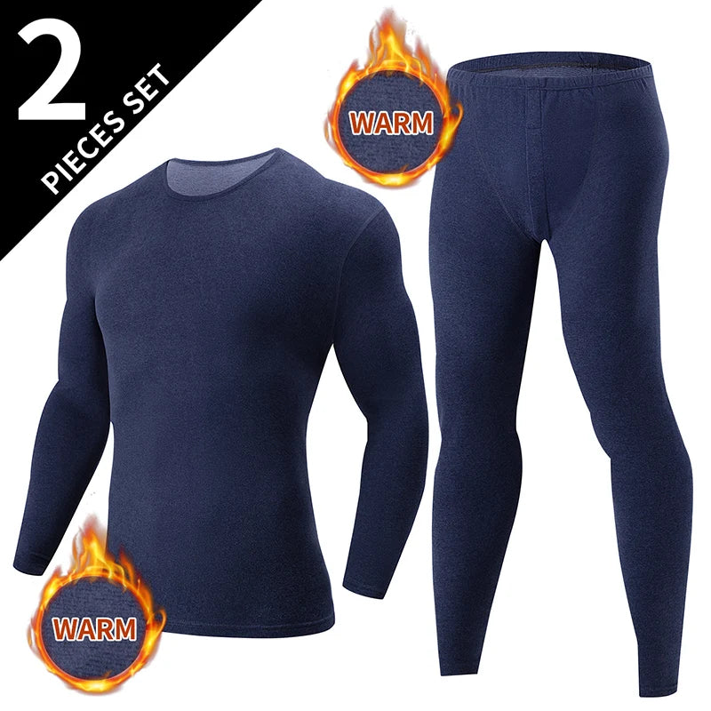 2/4 Pcs Men's Solid Color Simple Autumn And Winter Thermal Underwear Comfortable And Casual Bottoming Underwear Teenagers Pajama