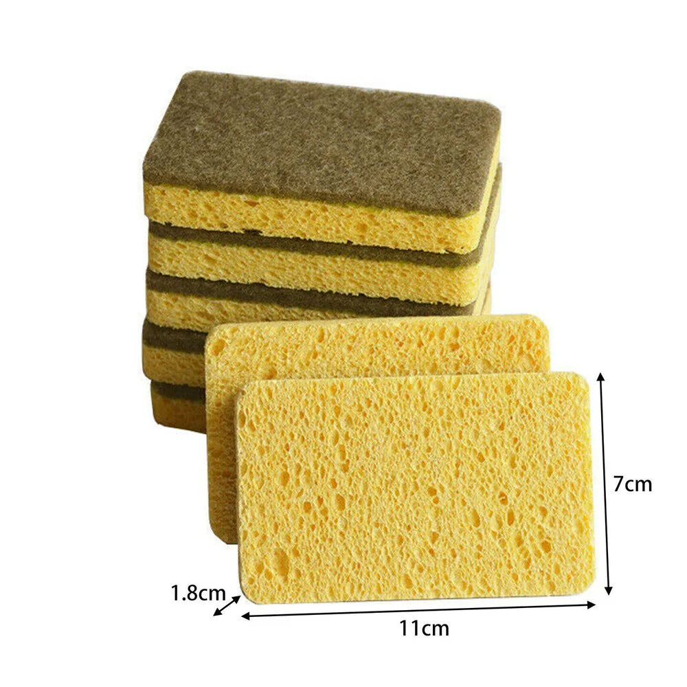 8/16Pcs Eco-Friendly Plastic Free Kitchen Sponge 100% Biodegradable Compostable