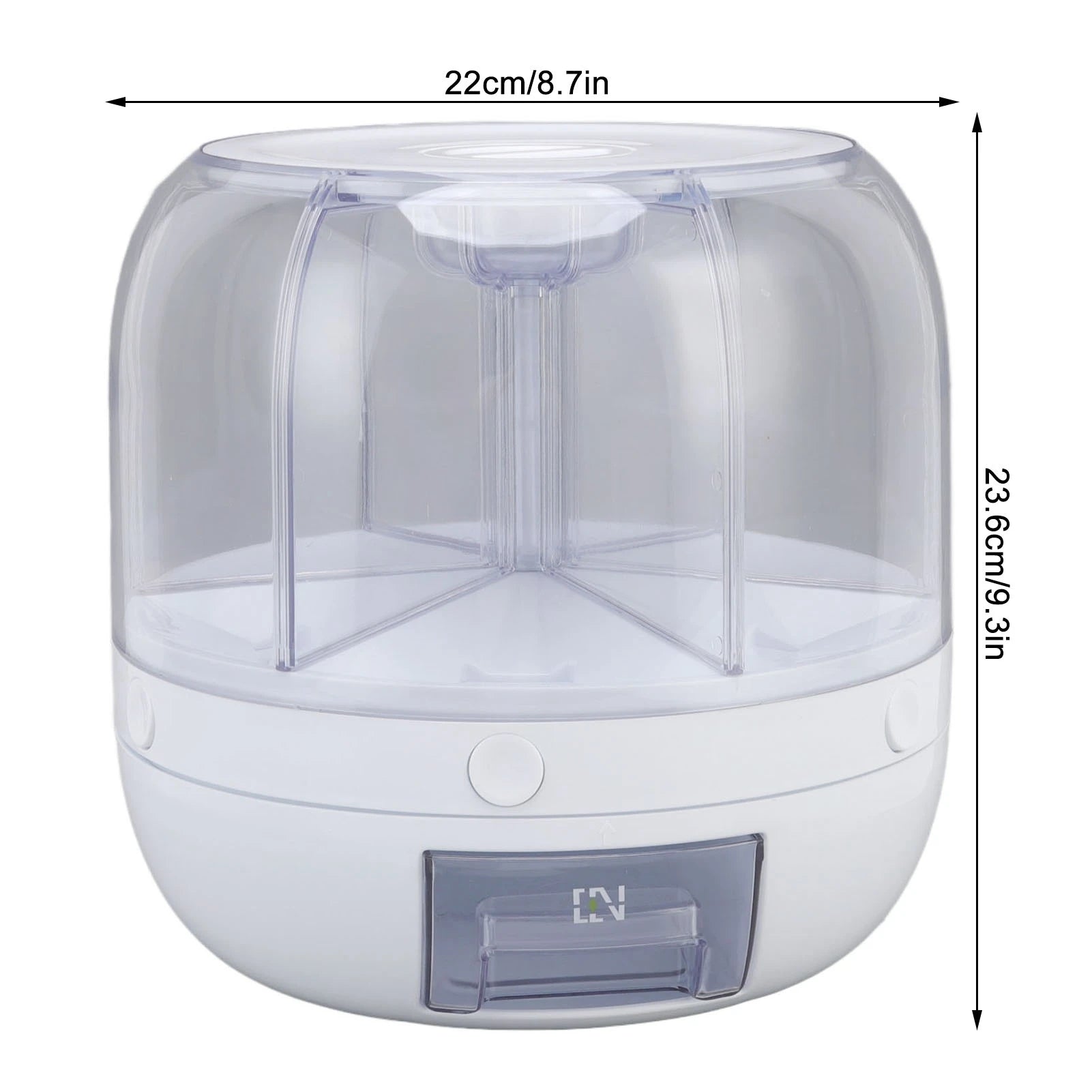 Grain Dispenser 6 Grids PP Rotation Insect Proof Grain Storage Organization Rice Storage Container for Home Kitchen