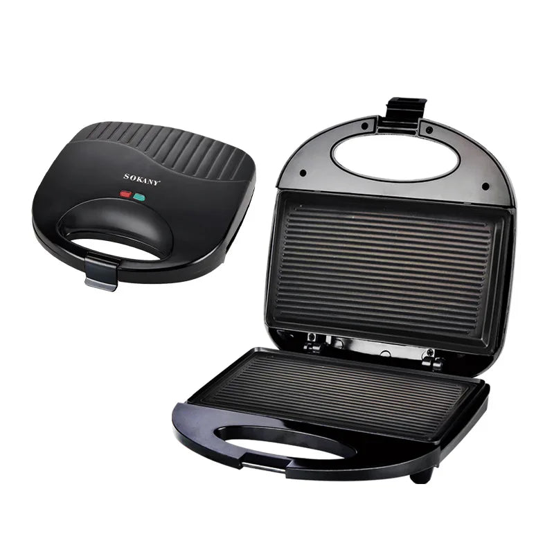 Houselin Sandwich Maker,Indoor Grill with Locking Lid,Non-Stick Coated Plates,Dishwasher Safe Removable Drip Tray,750W