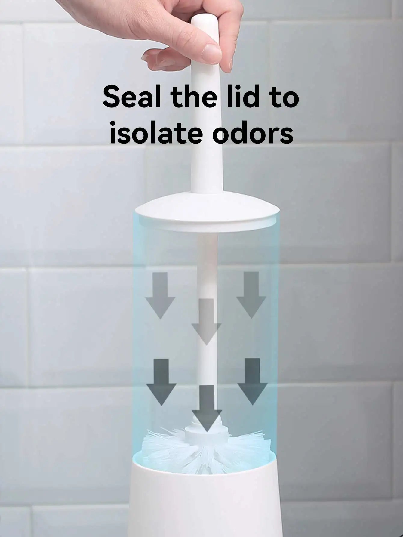 WORTHBUY Household Bathroom Cleaning Brush Long Handle Toilet Brush WC Splash Proof Toilet Cleaning Brush Bathroom Accessories