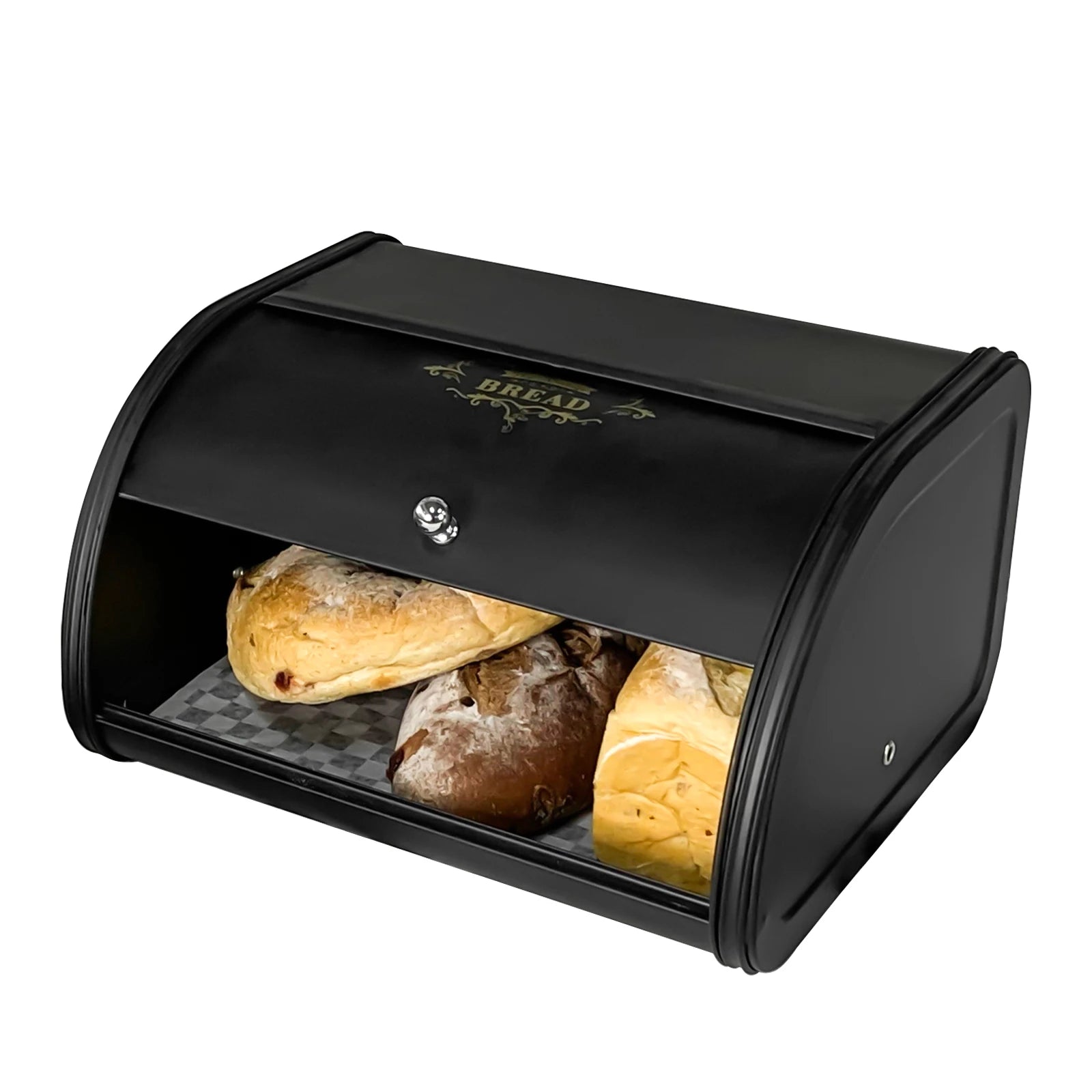 Large Capacity Bread Box Stainless Steel Storage Bin Holder Kitchen Container Case Vintage Dispenser Home Accessories