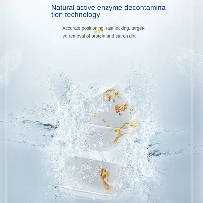 30pcs Dishwasher Tablets Solid Kitchen Detergent All In One Eco Friendly Portable Concentrated Rinse Block Dishwasher