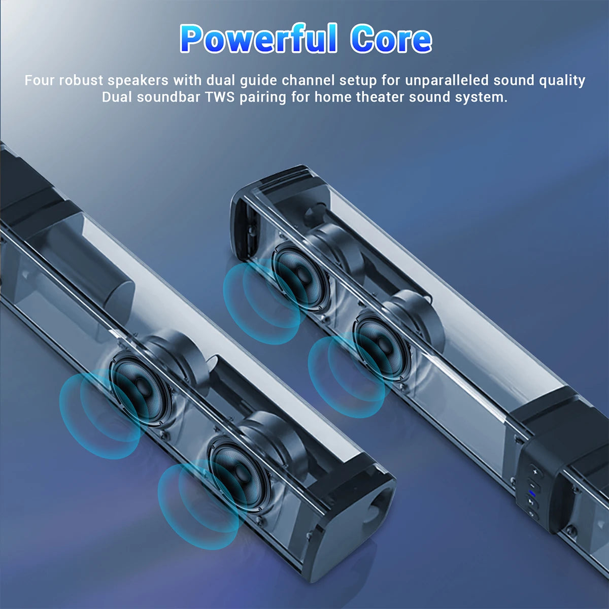 Detachable Soundbar 3D Sound Blaster Bar Audio TV PC Computer Subwoofer Wireless Home Theater Speaker