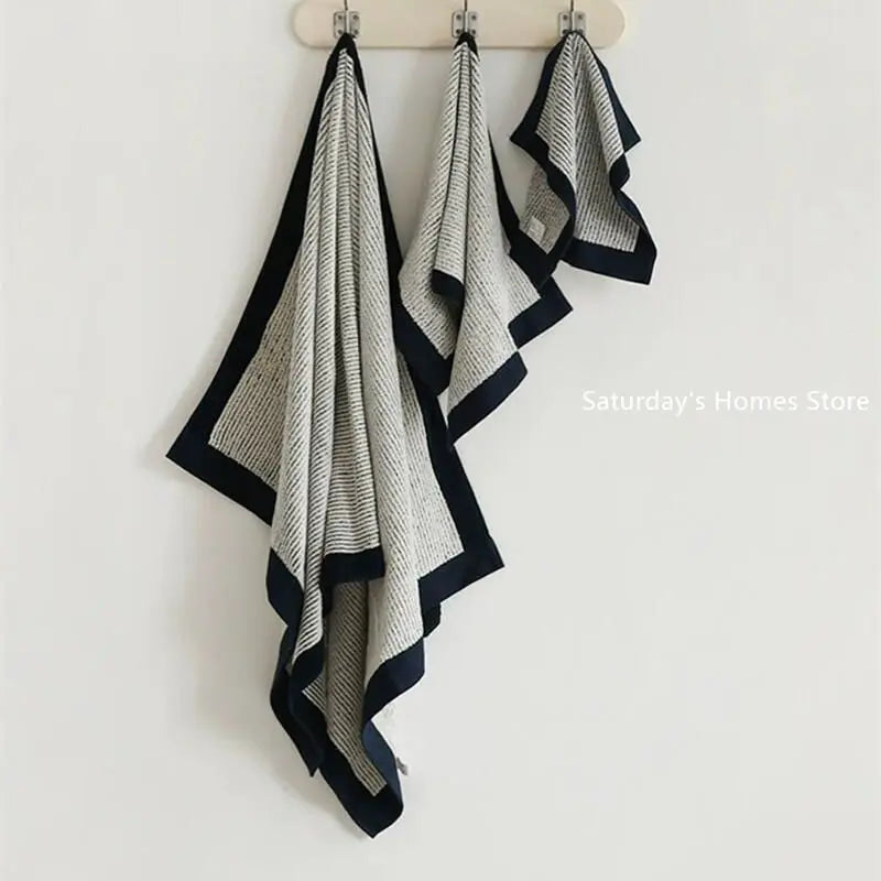 Nordic Pure Cotton Skin-friendly Lazy Face Towels Absorbent Bathroom Towel Class A Combed Long-Staple Kids Towel Beach Towel