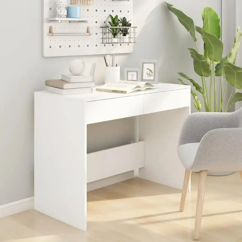White desk 101x50x76,5 cm chipboard Nordic study Table Pc Gamer computer desk home office furniture