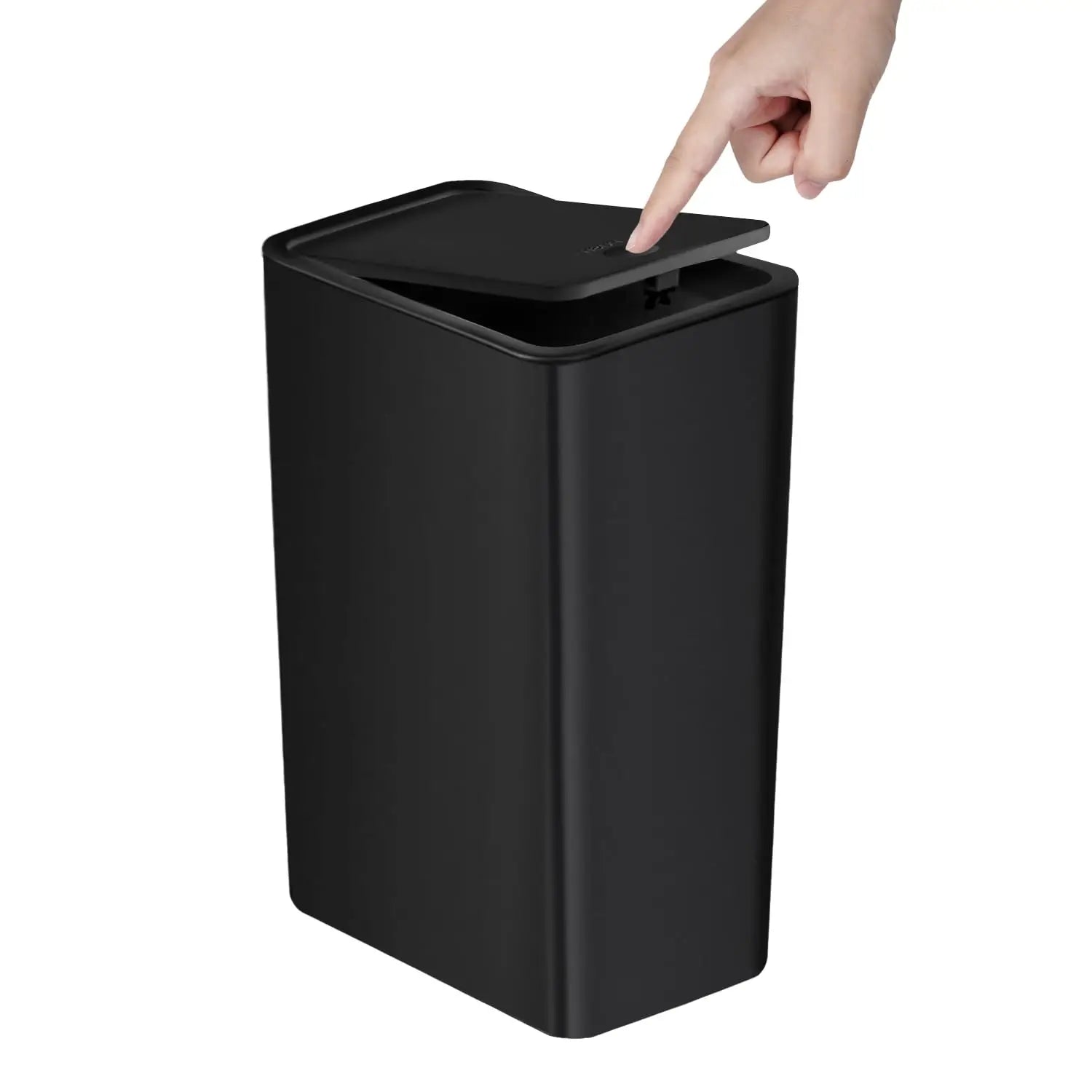 Bathroom Trash Can-10L Small Garbage Can with Press Top Lid for Toilet,Bedroom,Living Room โ Plastic Wastebasket with Pop-up Lid