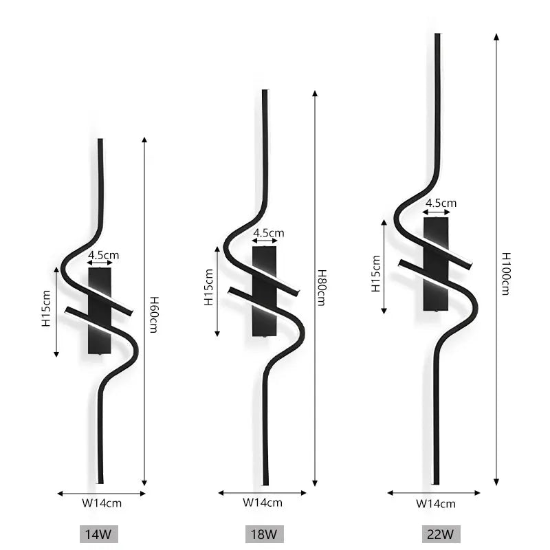 Modern LED Wall Lamps Long Strip Up and Down LED Wall Lights Bedroom Bedside Hallway Lighting Fixture AC85-265V Wall Sconce