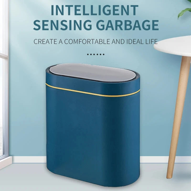 7L Smart Induction Trash Can Automatic Intelligent Sensor Dustbin Electric Touch Trash Bin for Kitchen Bathroom Bedroom Trash