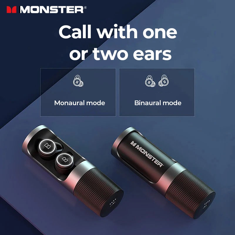 Monster Clarity 101 AirLinks TWS Earbuds in-Ear Bluetooth Headphones ENC Noise Cancelling Waterproof Wireless Earphone with Mic
