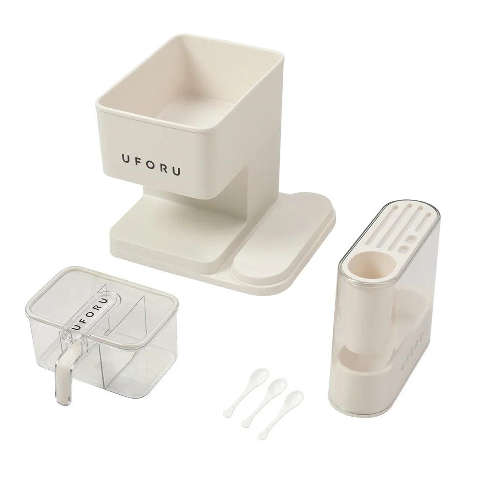 3 in 1 Kitchen Seasoning Box Spice Rack Knife Block