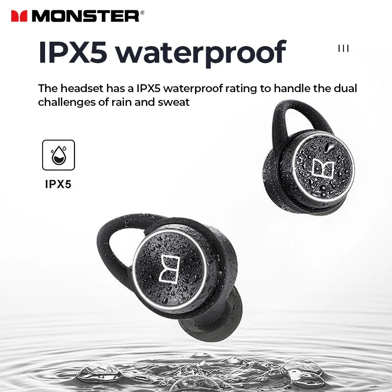 Monster Clarity 101 AirLinks TWS Earbuds in-Ear Bluetooth Headphones ENC Noise Cancelling Waterproof Wireless Earphone with Mic
