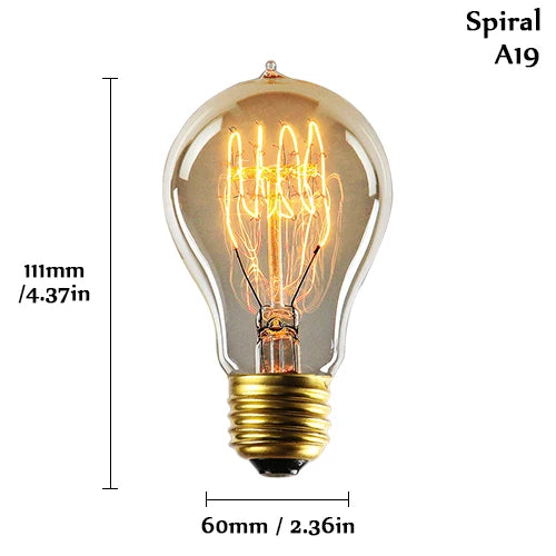 8/10pcs Retro Edison Light Bulb E27 220V 110V 40W ST64 G80 G95 T10 T45 T185 A19 A60 Filament Incandescent Ampoule Vintage Lamp