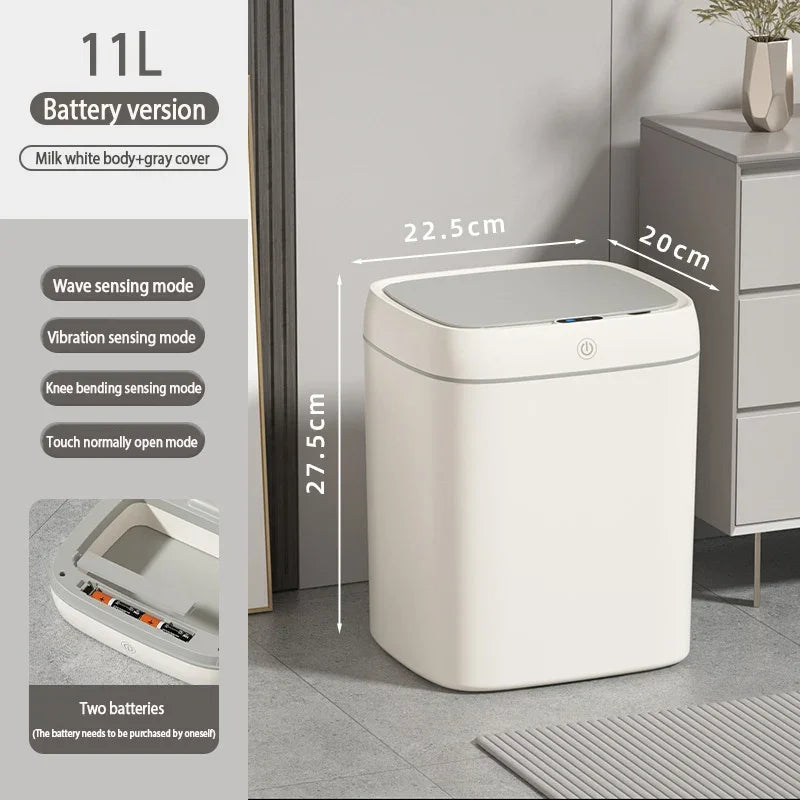 Large capacity garbage bin with intelligent sensing,waterproof cover,automatic garbage can,electric garbage can,kitchen bathroom