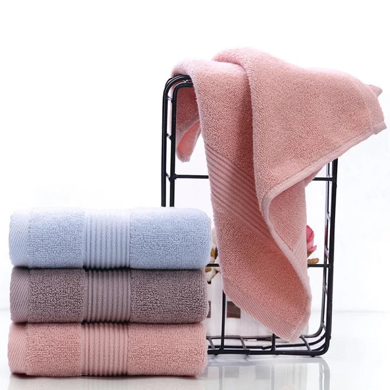 4pcs Thickened Plain Cotton Square Towels Washcloths Solid Color Hand Wipe Towels Bathroom Accessory