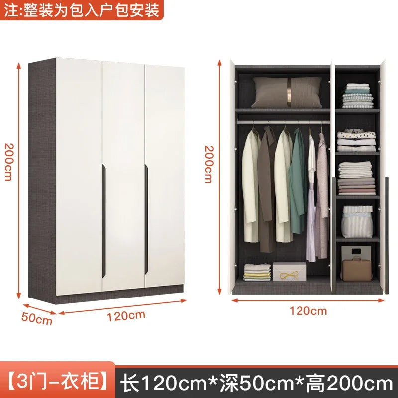 Nordic Luxurious Modern Wardrobe White Doors Women Clothes Wardrobe Organizer Cupboard Roupeiro De Quarto Bedroom Furniture