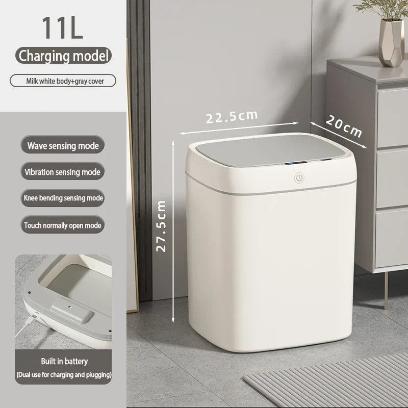 Large capacity garbage bin with intelligent sensing,waterproof cover,automatic garbage can,electric garbage can,kitchen bathroom