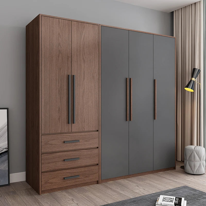 Black Modern Handles Wardrobes Design Eco Doorable Organizer Closet Wardrobe Bedroom Storage Clothes Armario Bedroom Furniture