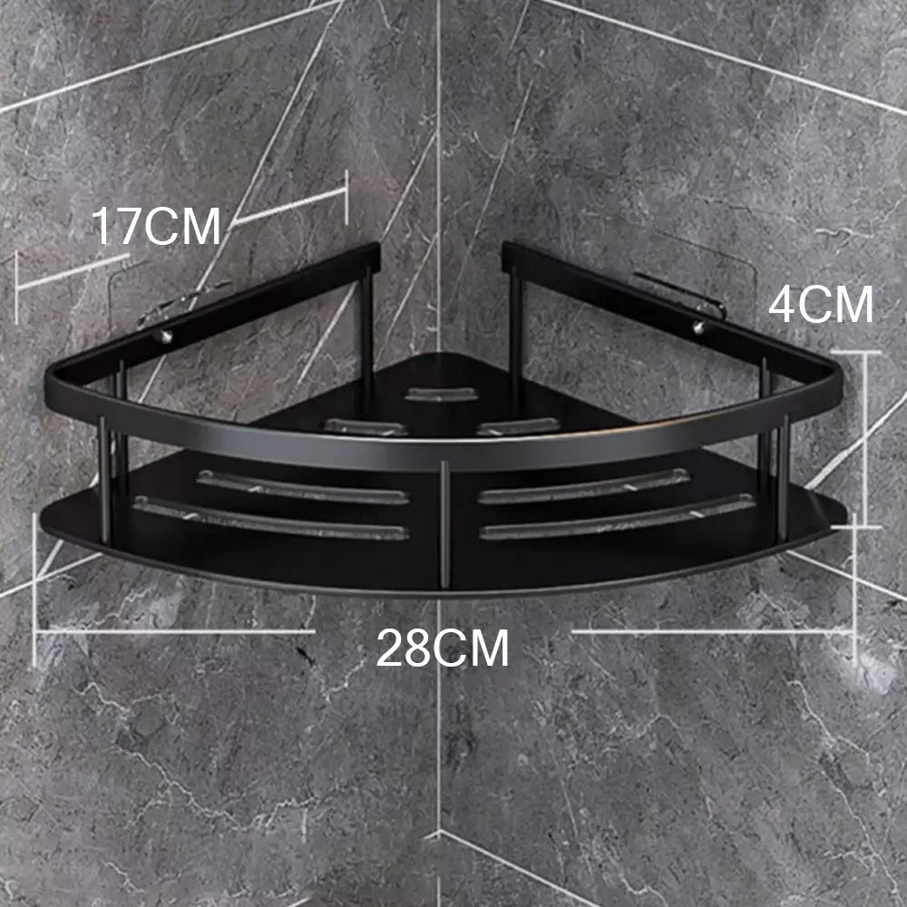 2Pcs Corner Shower Caddy Bathroom Storage Shelf Rack Basket Organiser Tidy Tray