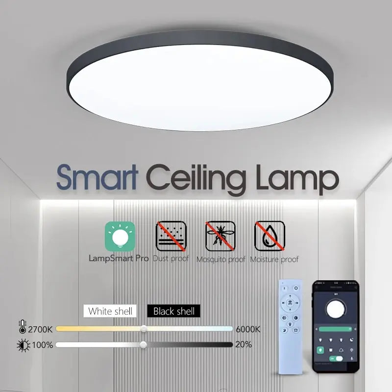Smart Led Ceiling Lamp 36W 50W Dimmable Modern Led Ceiling Lights With APP Remote Control For Bedroom Living Room