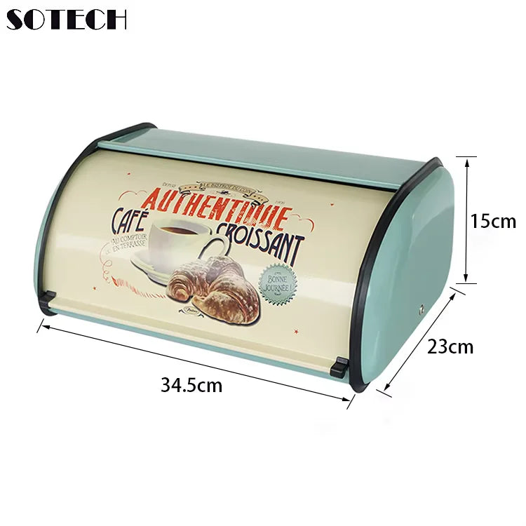 Kitchen Storage Organization Bread Box Stainless Steel Food Storage Container with Flip Top Home Kitchen Accessories BakeBin