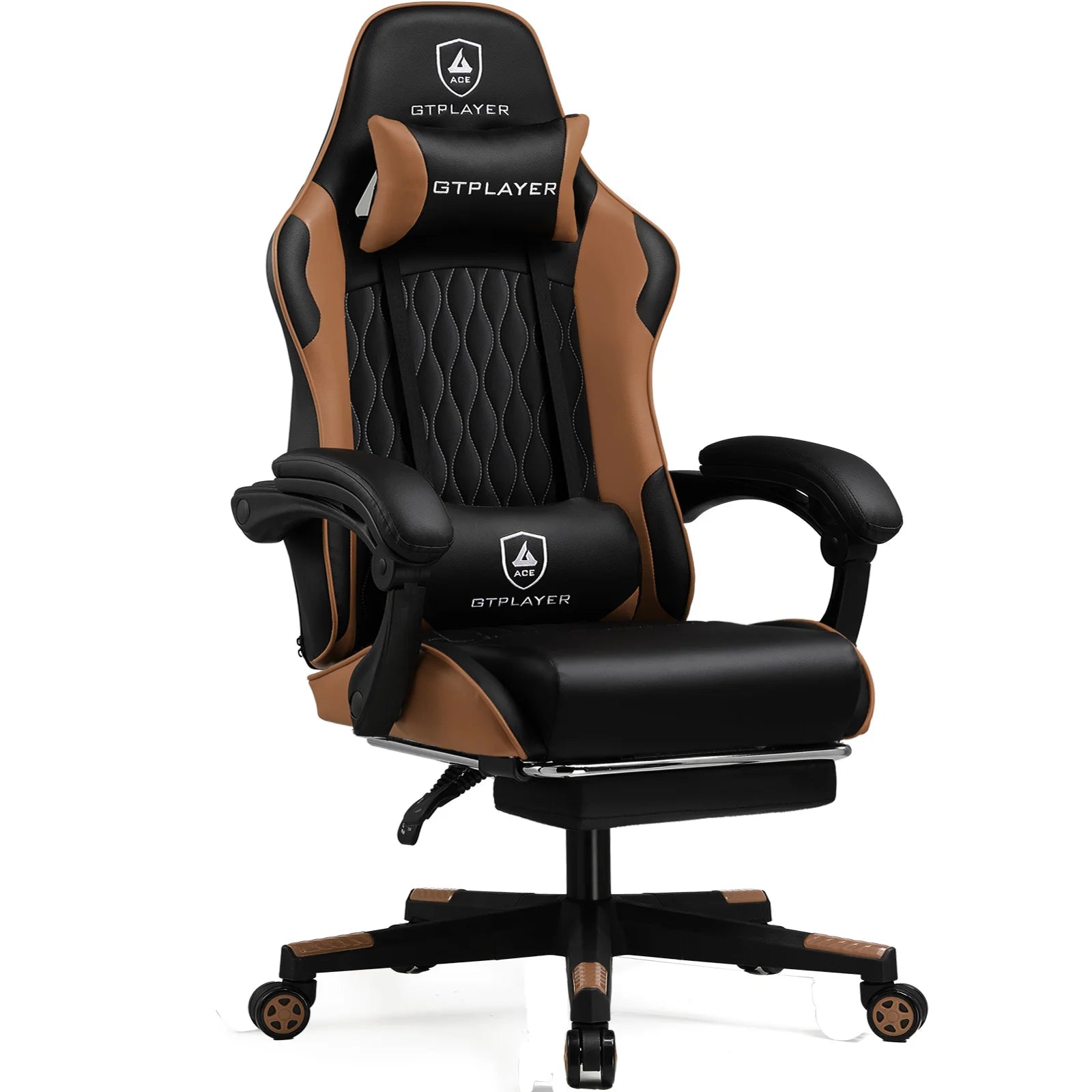 GTPLAYER Gaming Chair, Ergonomic Computer Chair with Footrest, Headrest and Lumbar Support Height Adjustable Gaming Chair 360° S
