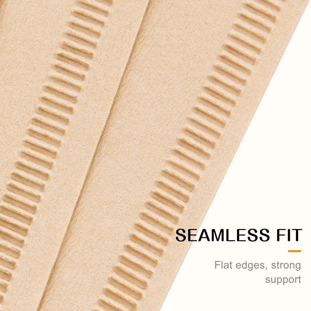 RECAFIMIL Coffee Filter Paper Count Disposable Coffer Filters Natural Cone V-Shaped Unbleached Filter for V.60 Coffee Dripper