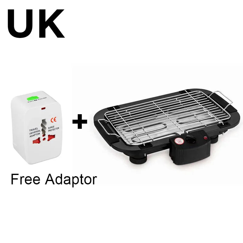 New 2025 Electric Table Top Grill BBQ Barbecue Garden Camping Cooking Indoor 1300W