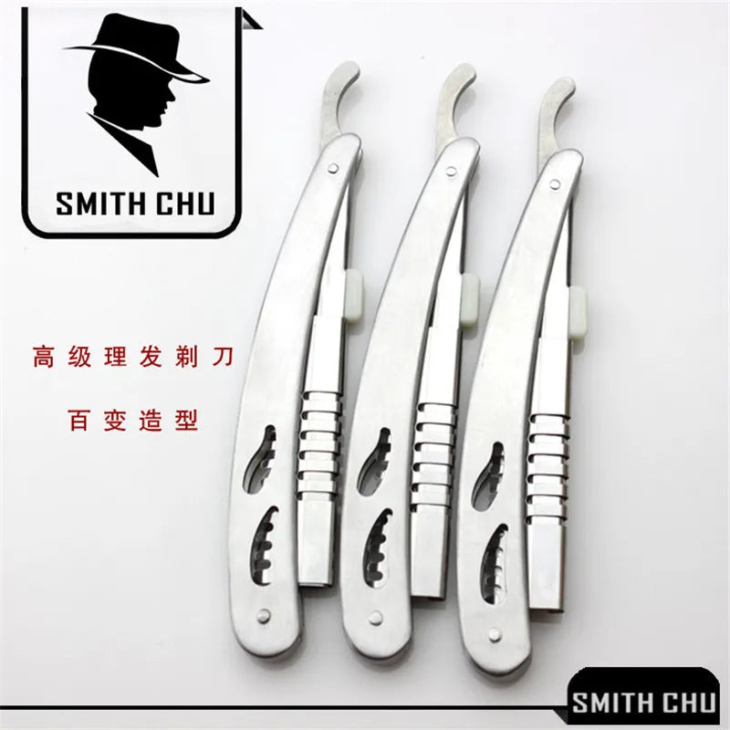 Smith Chu 1 set Straight Barber Edge Steel Razors Folding Shaving Knife With 1 pcs Blades Drop Shipping Wholesale