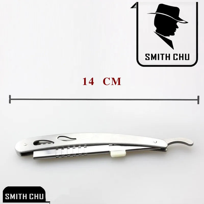Smith Chu 1 set Straight Barber Edge Steel Razors Folding Shaving Knife With 1 pcs Blades Drop Shipping Wholesale