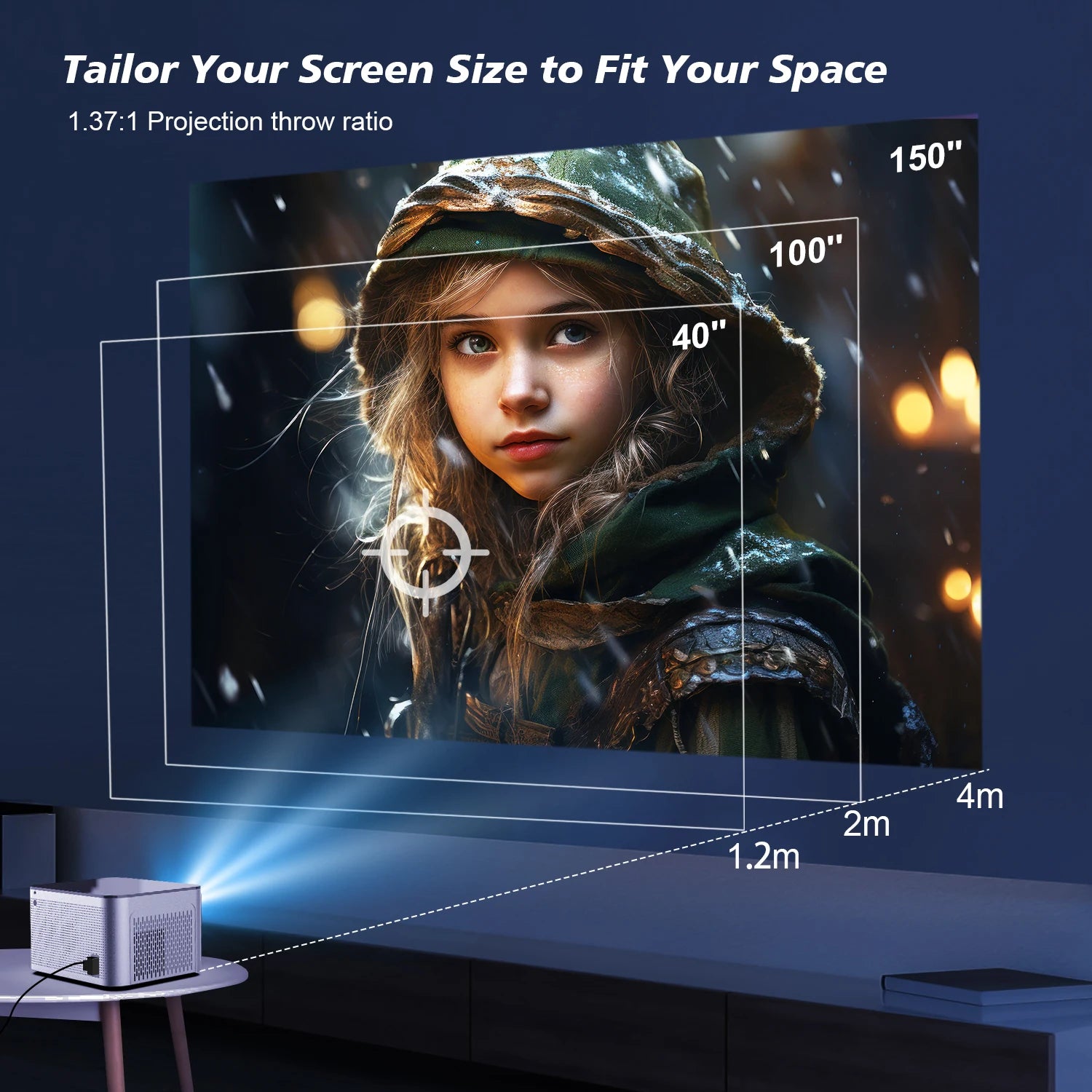 Magcubic HY350 Pro 580ANSI 4K Android 11 Projector WiFi6 Voice Control Electronic Focus BT5.0 Home Cinema for Outdoor Movie