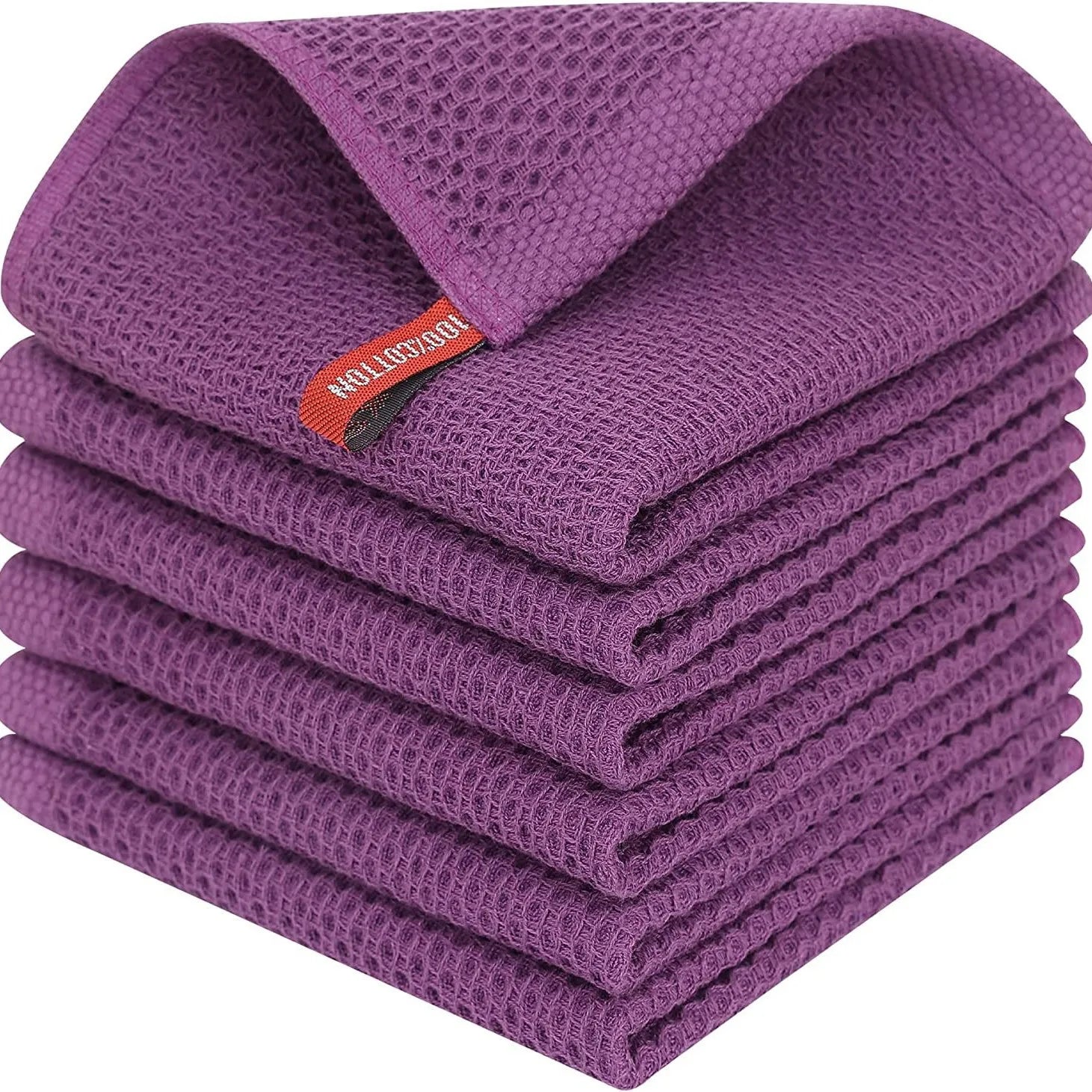 1 Pcs100% Cotton Waffle Woven Kitchen Dish Cloths, Super Soft Tea Towels,Absorbent Quick Dry Cleaning Dish Towels,12x12 Inches