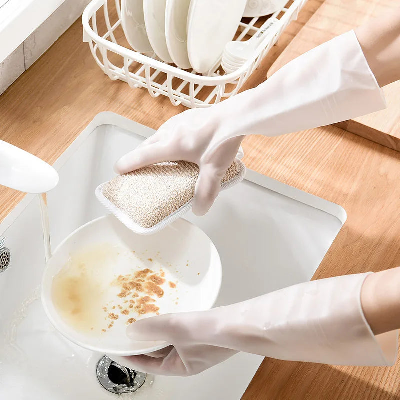 Kitchen Dish Washing Gloves Household Dishwashing Gloves Rubber Gloves for Washing Clothes Cleaning Gloves for Dishes
