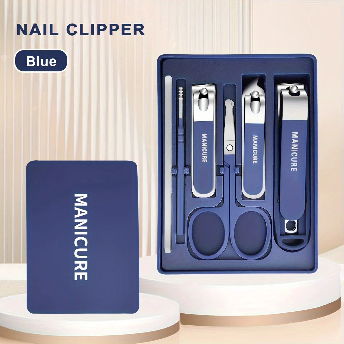 manicure set 6Pcs Stainless steel splash proof nail clippers  household nail scissors pedicure special nail clipper tool