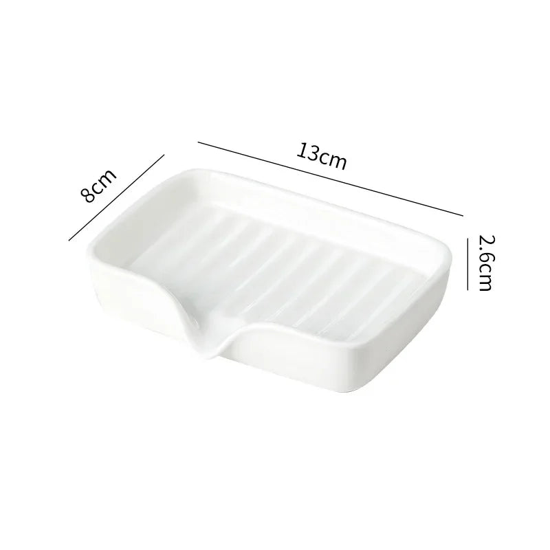 1Pc European Style Soap Dish Ceramic Soap Holder Restroom Storage Tray Home Drain Soap Dishes Exquisite Bathroom Accessories