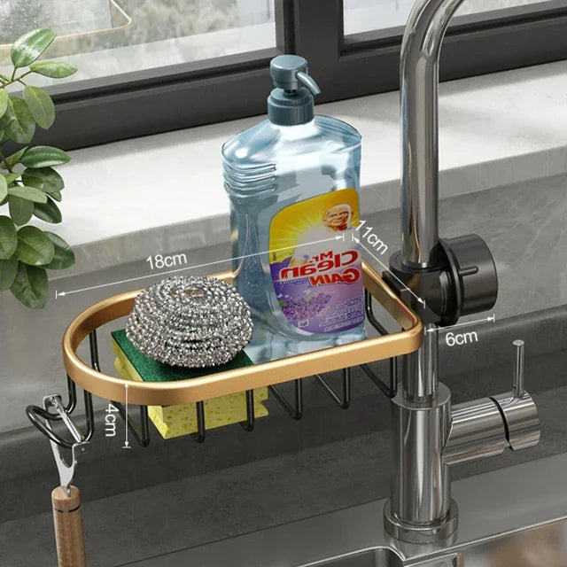 Convenient Clip-on Soap Tray Aluminum Soap Dish Adjustable Shower Rail Slide Soap Plates Smooth Bathroom Kitchen Holder