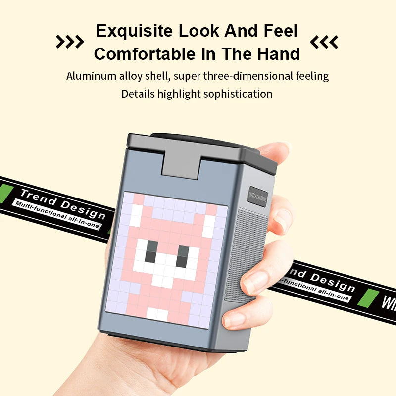 6-in-1 Magnetic Wireless Charging Station with Bluetooth Speaker, Alarm Clock, for IPhone, AirPods, IWatch-Multifunction Charger