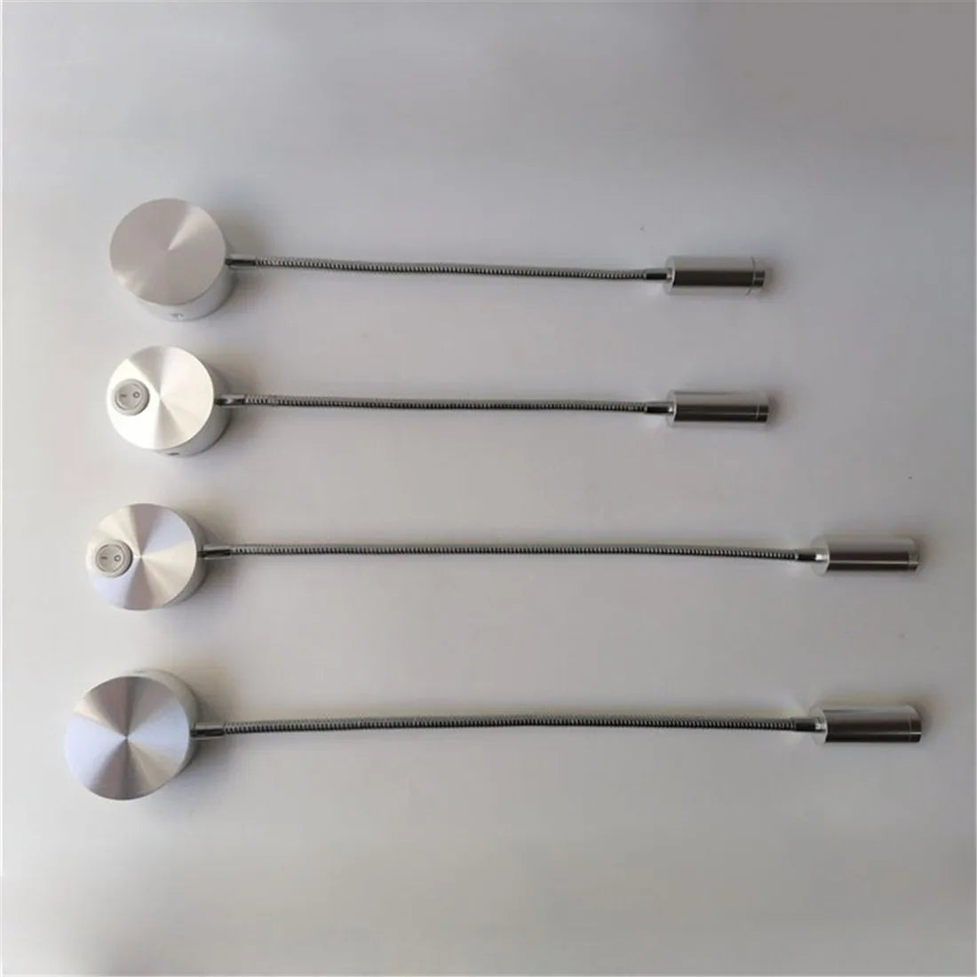 L40cm Long gooseneck 3W Led Wall Light Bedside Led Wall Lighting Black Switch hose AC90-260V 110V 220V reading Lights book lamp