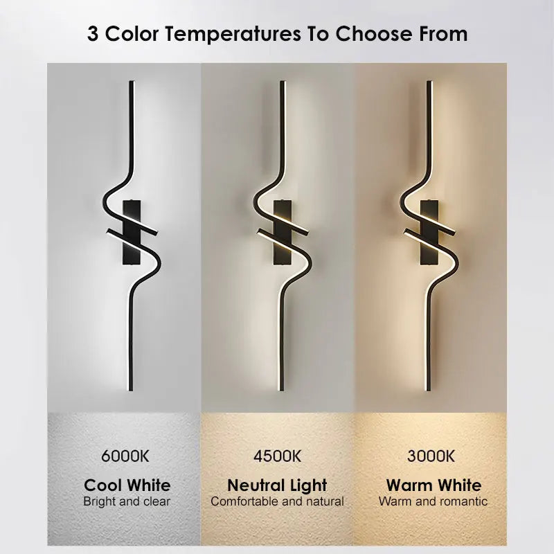 Modern LED Wall Lamps Long Strip Up and Down LED Wall Lights Bedroom Bedside Hallway Lighting Fixture AC85-265V Wall Sconce